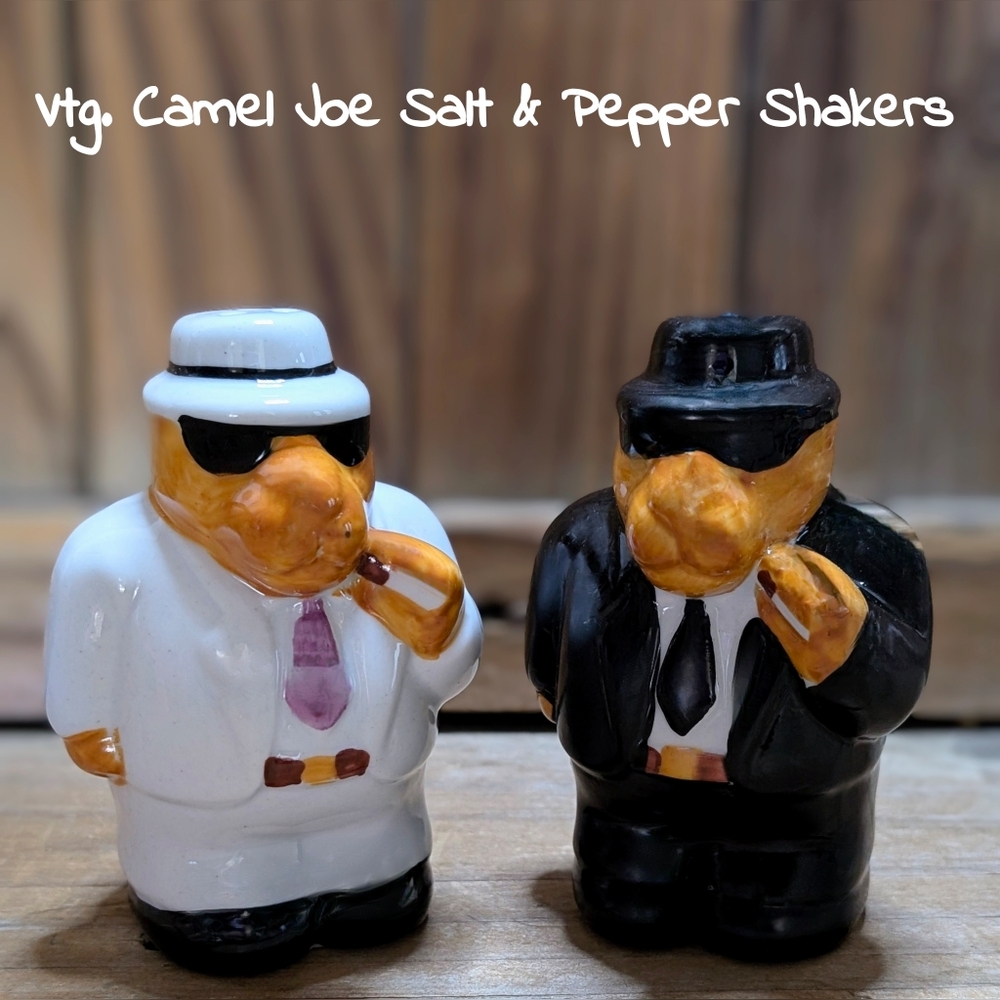 Camel Joe Vintage Salt & Pepper Shakers